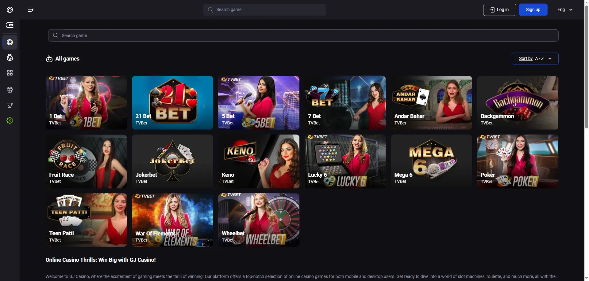 GJ Casino tervitusbonus 120% kuni &euro;1000 + 200 tasuta spinni