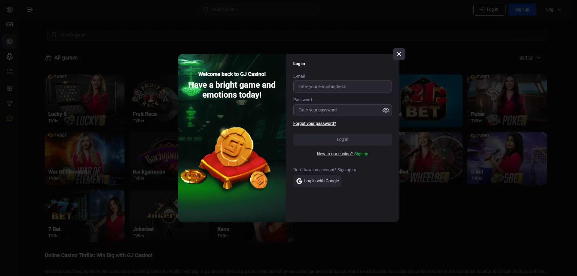 GJ Casino sissemaksed ja v&auml;ljamaksed &ndash; Visa, Bitcoin, Ethereum